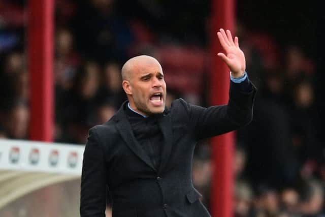 Grimsby Town manager Marcus Bignot shouts instructions during his time as Grimsby Town manager. Picture: Getty Images
