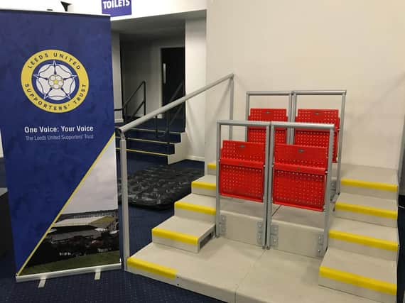 Rail seating at the Safe Standing Roadshow.