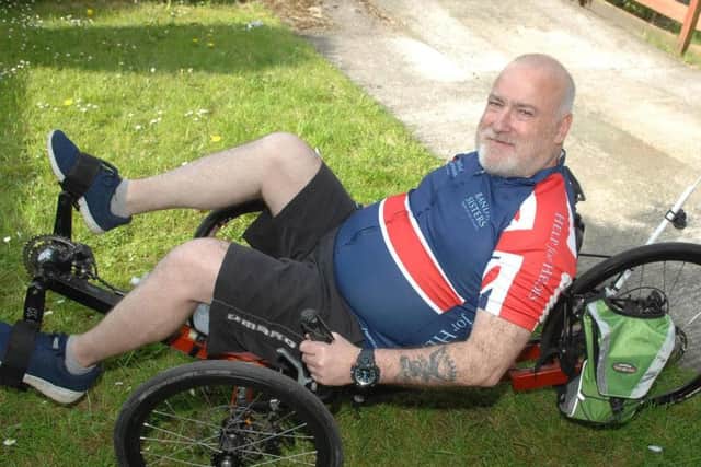 Wilf Sneddon is set and raring to go with his wheels.