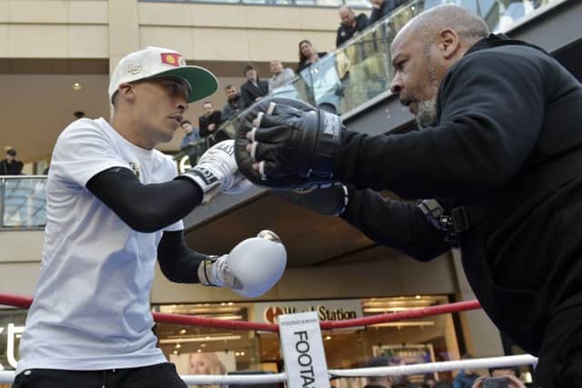 Lee Selby in the ring at Trinity Leeds.