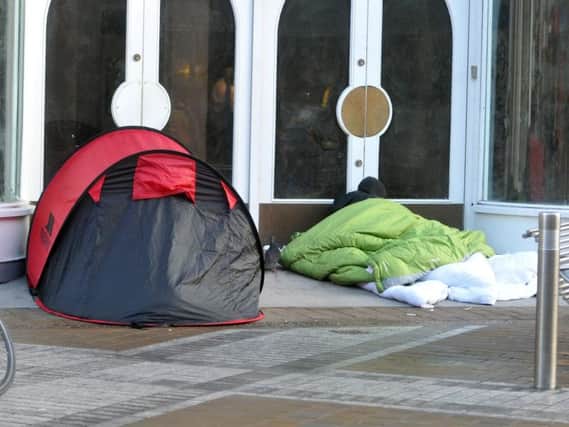 Tents are often used by homeless people in Leeds.