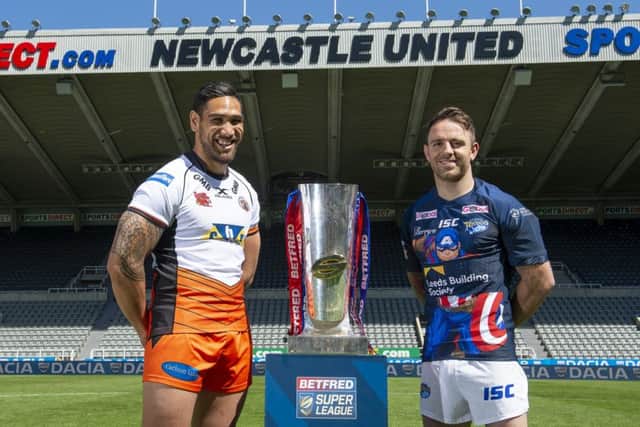 =Castleford's Jesse Sene-Lefao and Leeds' Richie Myler.