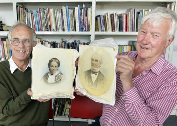 Robert Veale, right who donated very old photos for a council-run photography exhibition a few years ago called Changing Faces of Leeds,  with  distant relative David McElheran who saw the photos in a YEP story on the exhibit online.