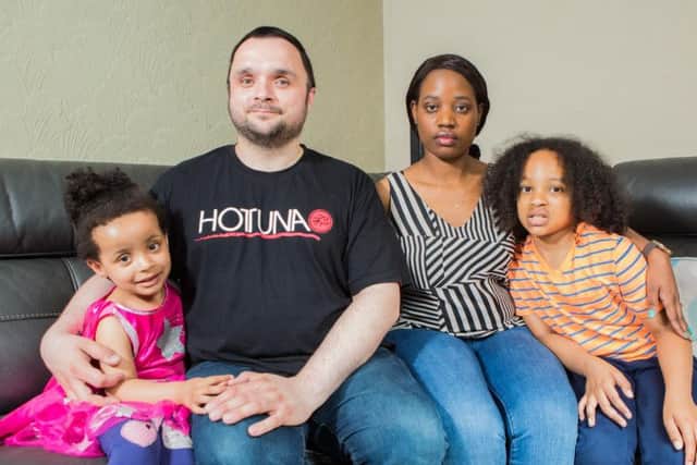 Phillip Sullivan, 35, with wife, Catherine, 34, and his two children, Lucas, 9 and Eden, 3. Pic: SWNS.com