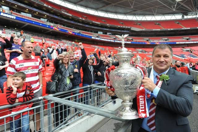 Shaun Wane with the Challenge Cup.