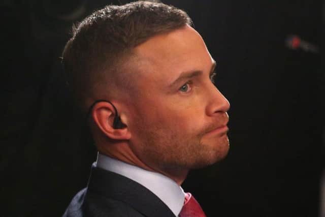Carl Frampton at ringside on Saturday night at Elland Road.