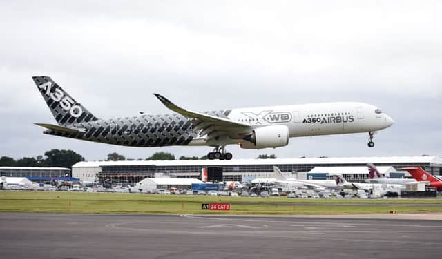 An Airbus A350. Airbus is one of Sylatech's prime customers.  Photo: Andrew Matthews/PA Wire
