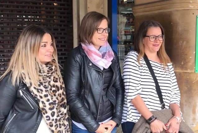 Die-hard Gary Barlow fans queue outside the Victoria Theatre in Halifax.