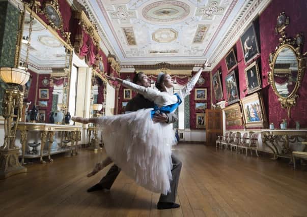 AMBITIOUS PRODUCTION: Northern Ballet dancers Abigail Prudames and Joseph Taylor at Harewood House for the launch of a new ballet based on the life of Queen Victoria.