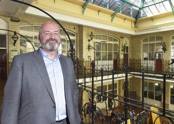 Ronan Faherty, chief executive of IdÃ© Real Estate, which is preparing plans to develop a site in the city's innovation district 
pictured at  The Atrium, Thoresby House, Great George St, Leeds