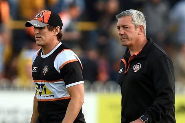 Cas head coach Daryl Powell and assistant Ryan Sheridan. PIC: Matthew Merrick