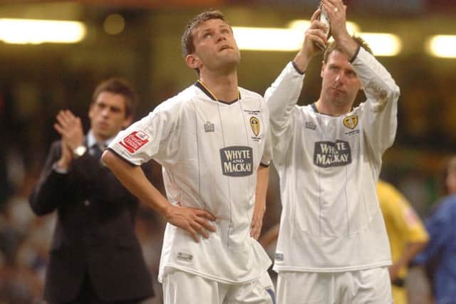 Eirik Bakke and Sean Gregan show their frustration after the play-off final defeat to Watford in 2006.