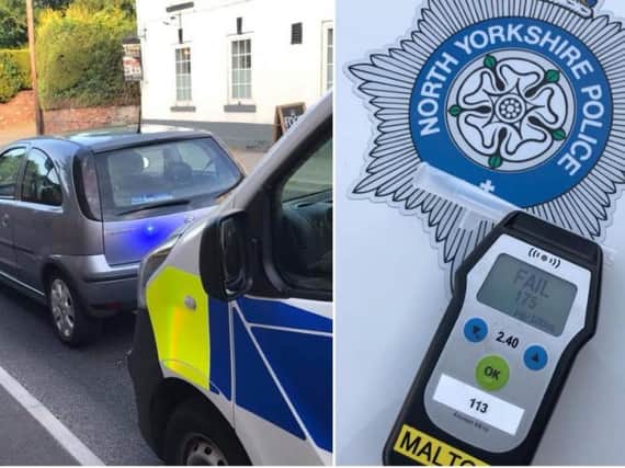 The drink drive arrest. Photo: North Yorkshire Police