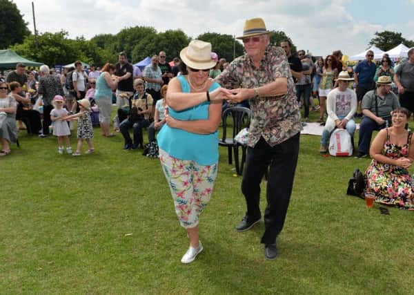 Corinne and John Haywood dancing at the Meanwood Festival Fun Day.
28 May 2018.  Picture Bruce Rollinson