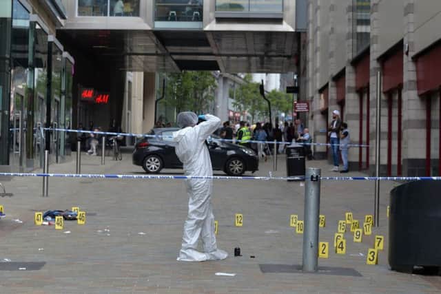 The scene in Albion Street today. Picture: Bruce Rollinson.