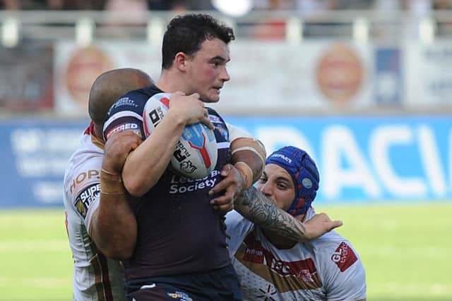 Jordan Lilley, in action against

Catalans Dragons at the weekend. Picture: Varleys