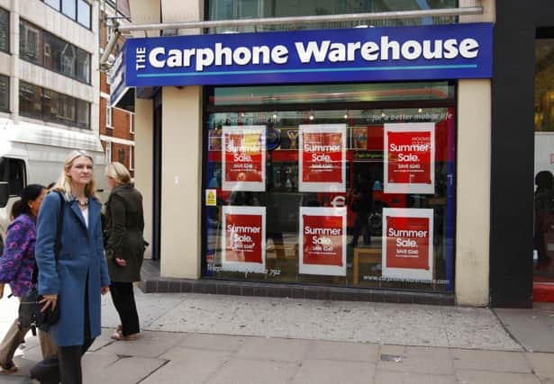 Library image of a Carphone Warehouse branch  Photo: Sean Dempsey/PA Wire
