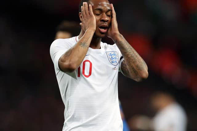 England's Raheem Sterling. Adam Davy/PA Wire.