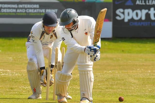 Shahid Nawaz was last man out for Townville, bowled by Chris Marsden. PIC: Steve Riding