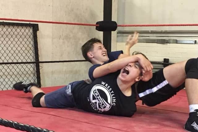 Grapple wrestling in Morley. PIC: Paul Clarke