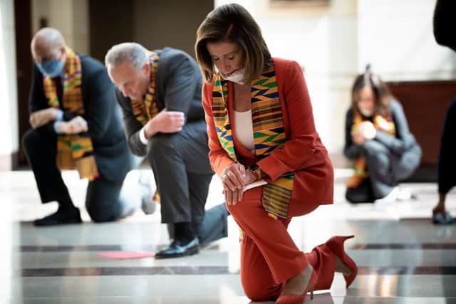 House and State Democrats knelt for almost nine minutes in honour of 46-year-old Floyd (Photo: Getty Images)