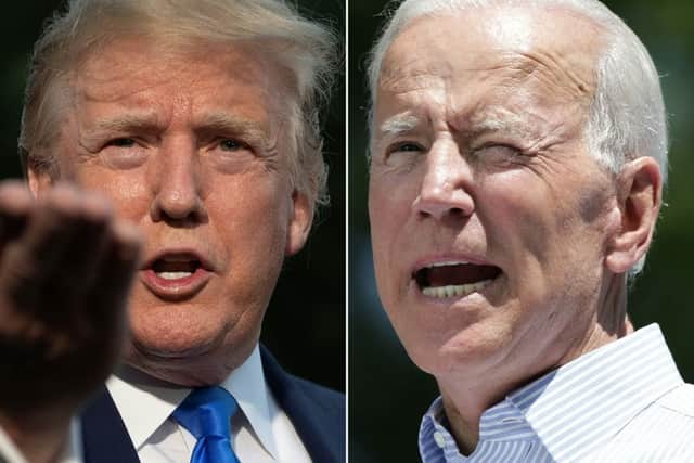 Donald Trump takes on former vice-president Joe Biden in the race the become US President (Getty Images)