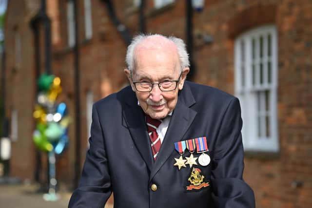 A national ‘clap for Captain Tom’ will take place tonight - when and how to get involved (Photo by JUSTIN TALLIS/AFP via Getty Images)