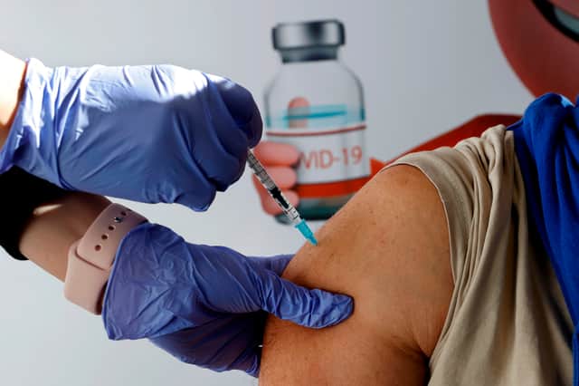 Symptomatic cases of Covid-19 are dropping by 94 per cent after two doses of the Pfizer/BioNTech vaccine, according to a new study (Photo: JACK GUEZ/AFP via Getty Images)