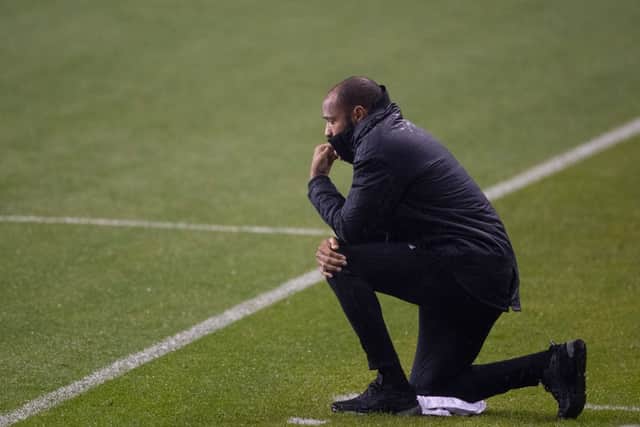 Thierry Henry takes the knee during Montreal Impact game (Getty Images)